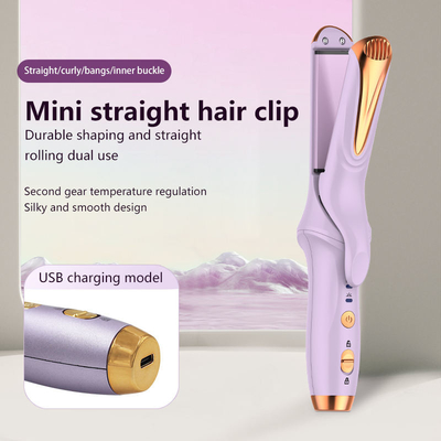 تسريحة الشعر المحمولة 2 في 1 تسريحة الشعر والملونة LED درجة حرارة الرعاية اللاسلكية السيراميكية للشعر وتصميم الحديد
